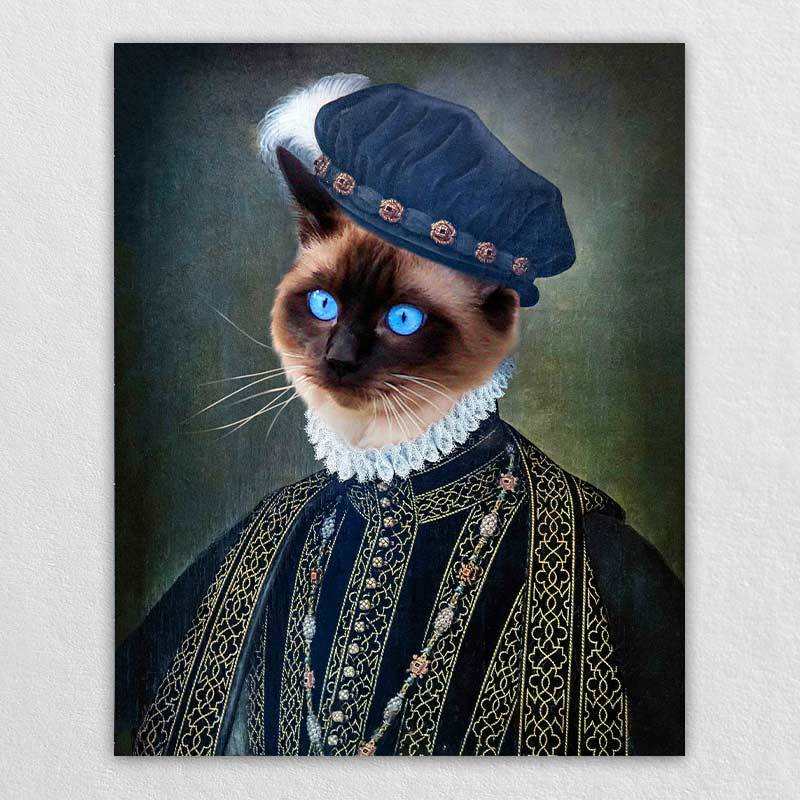 King Charles IX Custom Regal Noble Pet Portraits Drawings