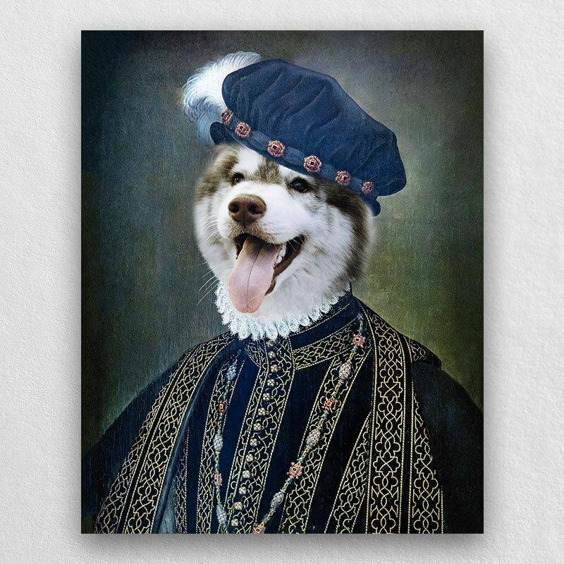 King Charles IX Custom Regal Noble Pet Portraits Drawings