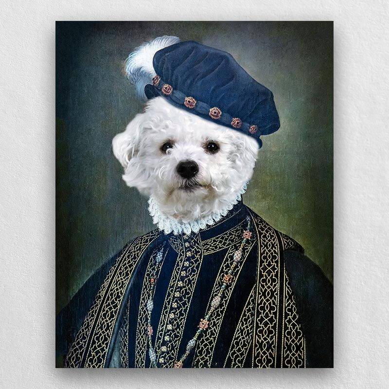 King Charles IX Custom Regal Noble Pet Portraits Drawings