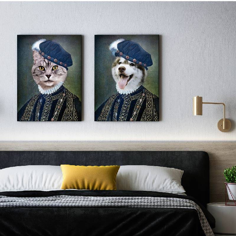 King Charles IX Custom Regal Noble Pet Portraits Drawings