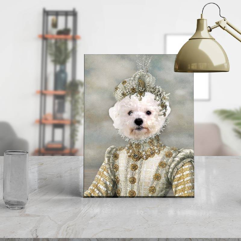 Princess Pet Portrait Custom Renaissance Pet Art Canvas