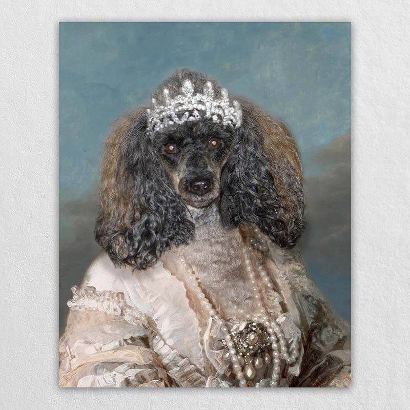 Queen Maria Pet Portrait Funny Cat and Dog Prints Pet Paintings