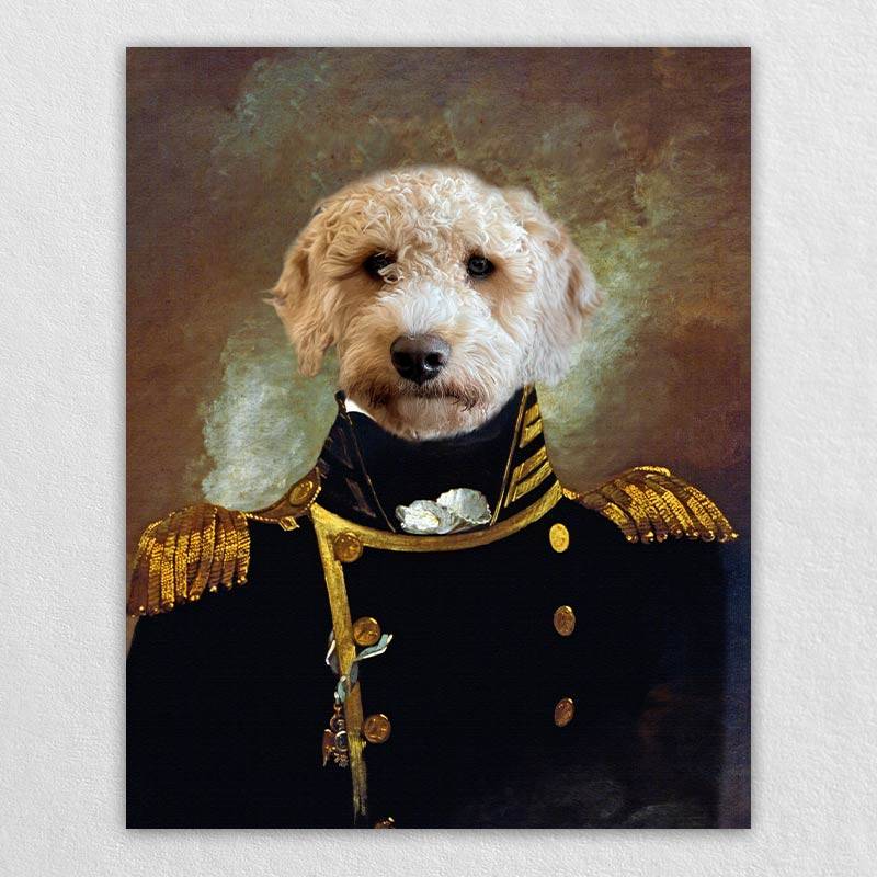 Admiral Dog Portrait Custom Pet Royalty Paintings