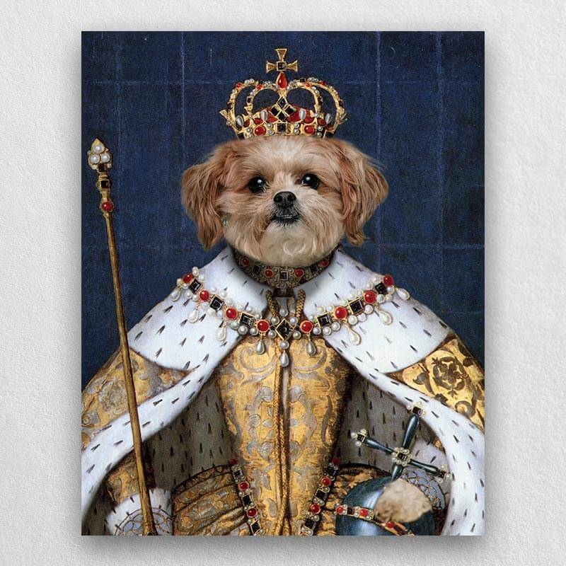 Queen Regal Painting of Pets Custom Pet Art