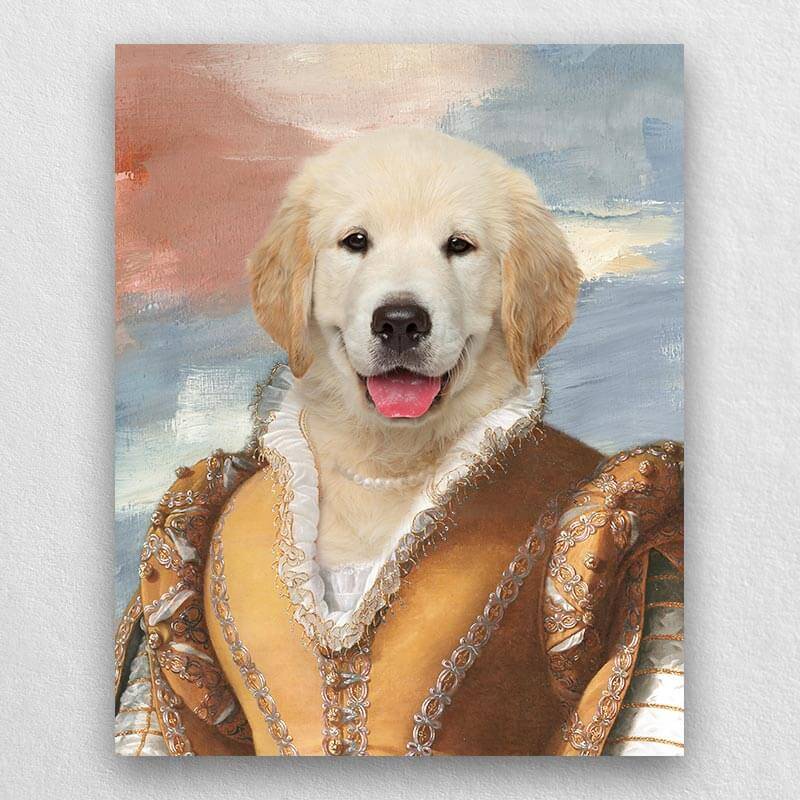 Noblewoman Pet Portrait Renaissance Dog Royal Portraits