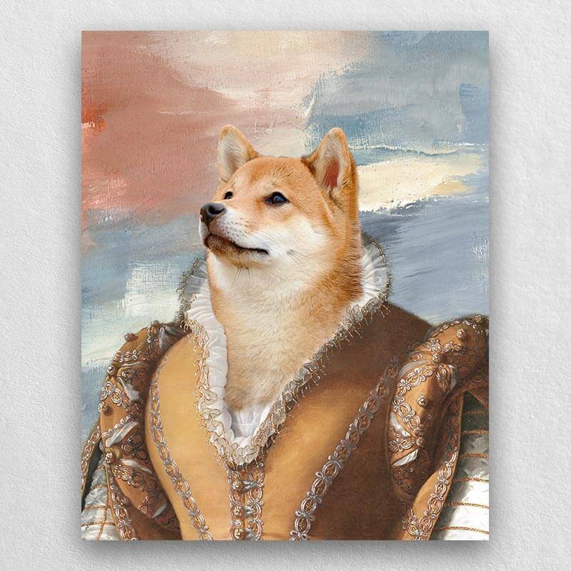 Noblewoman Pet Portrait Renaissance Dog Royal Portraits