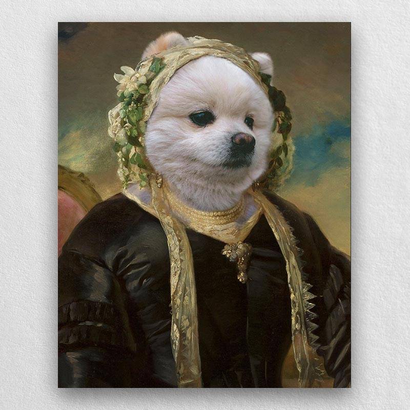 Portrait Of A Pet In A Cap Pet Renaissance Painting