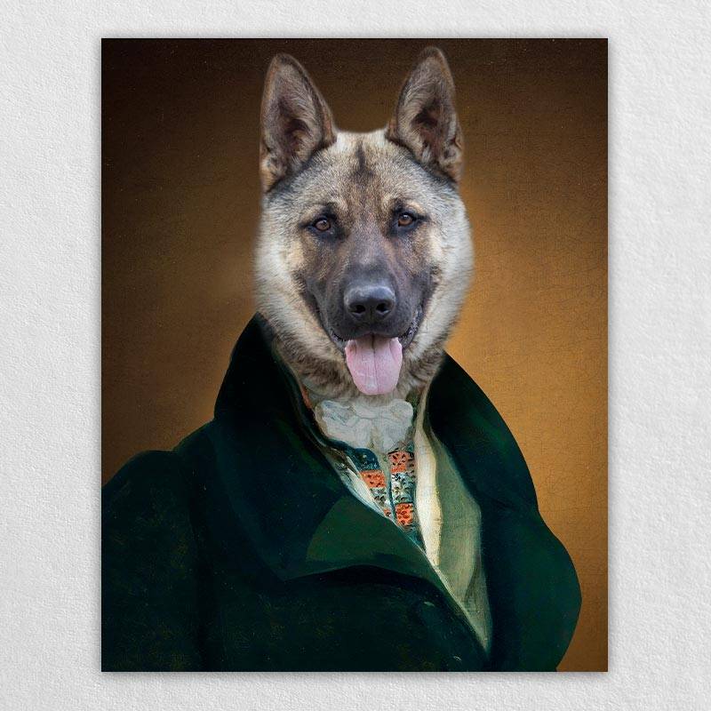 Gentleman Dog Portrait Animal Portrait Painting