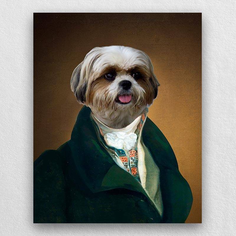 Gentleman Dog Portrait Animal Portrait Painting