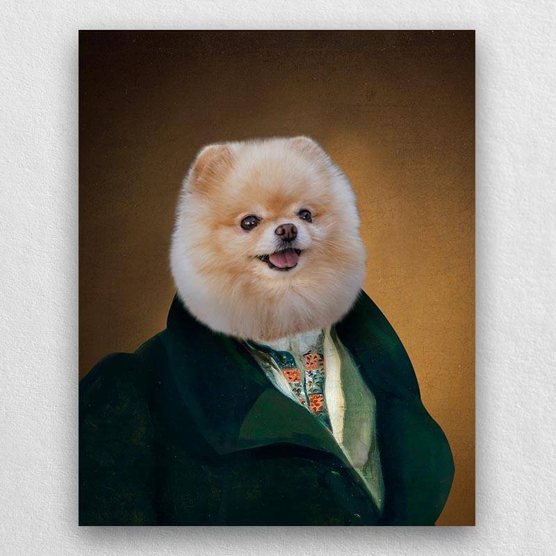 Gentleman Dog Portrait Animal Portrait Painting