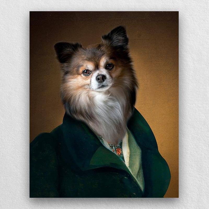 Gentleman Dog Portrait Animal Portrait Painting