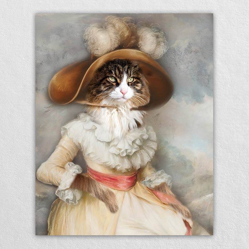 Vintage Pet Portraits Dog Canvas Portraits For Female Pets