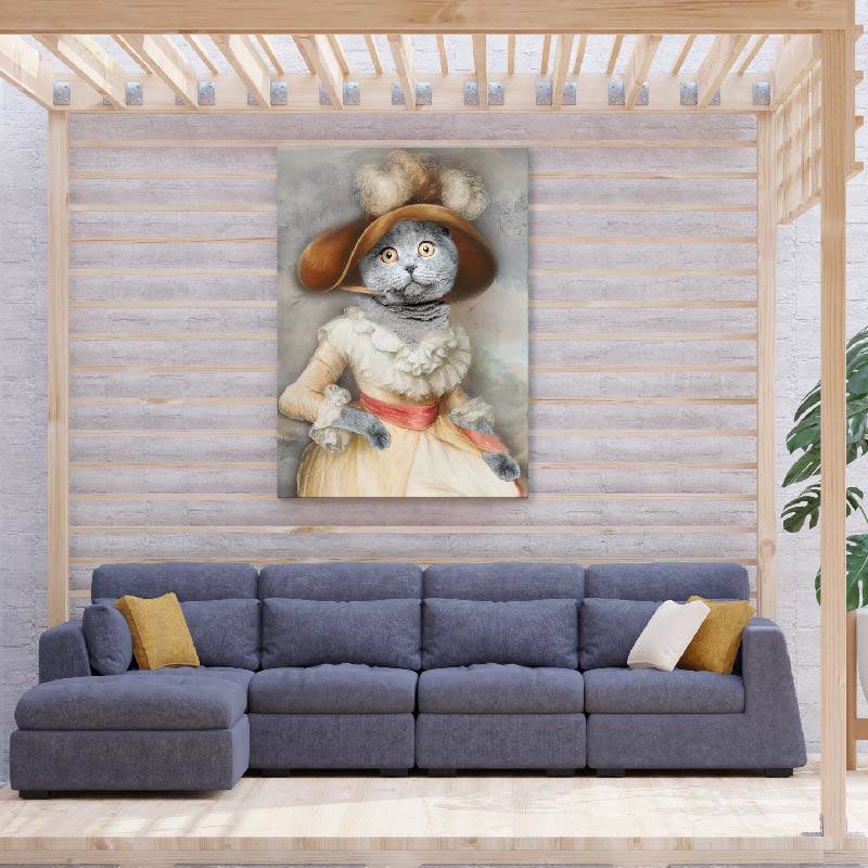 Vintage Pet Portraits Dog Canvas Portraits For Female Pets