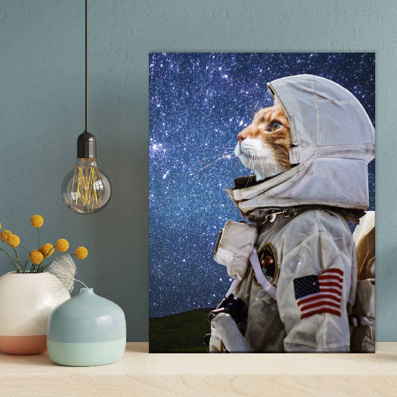 Dog Portrait Astronaut Custom Pet Canvas Portraits