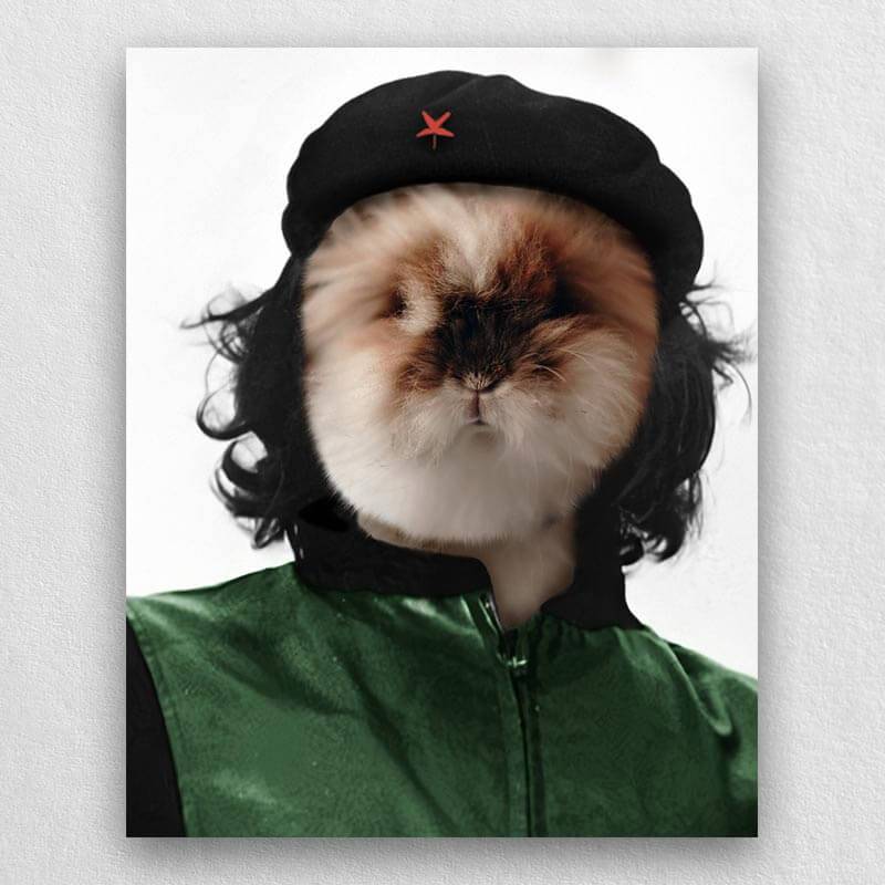 Heroic Guerrilla Fighter Custom Realistic Pet Portraits