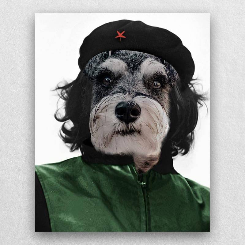 Heroic Guerrilla Fighter Custom Realistic Pet Portraits