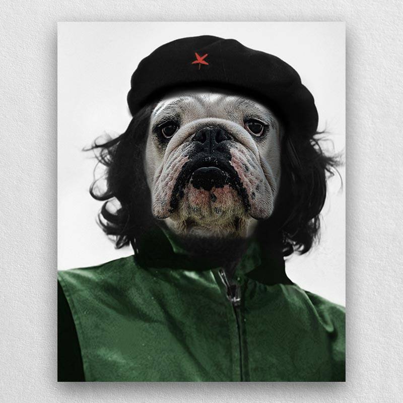 Heroic Guerrilla Fighter Custom Realistic Pet Portraits