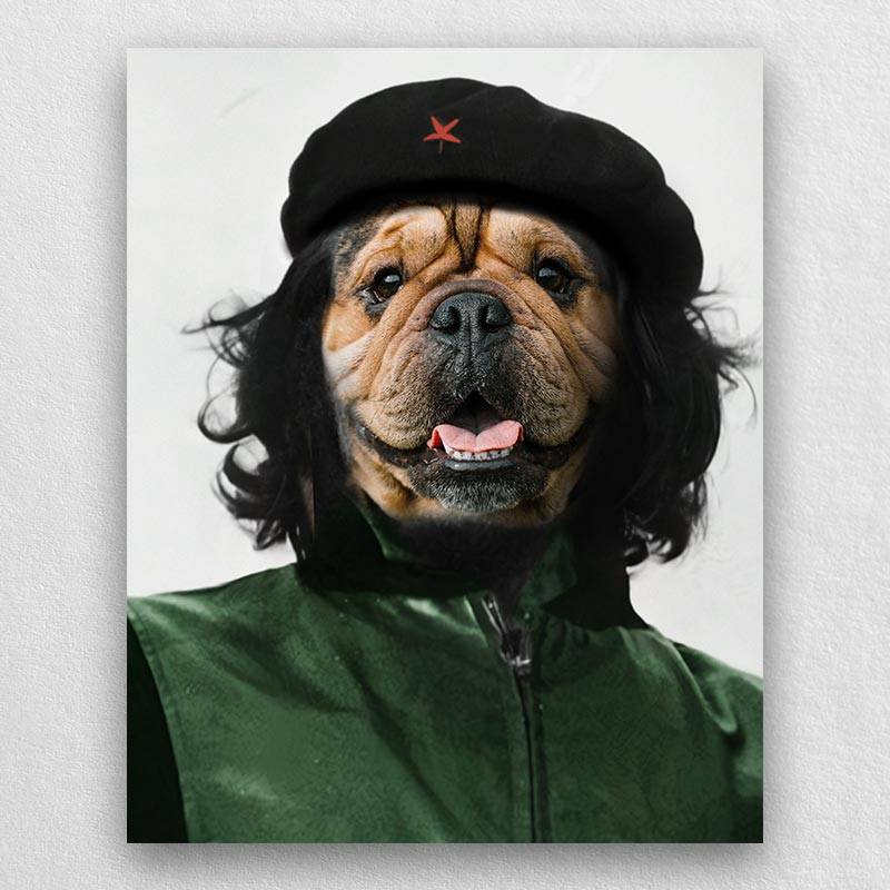 Heroic Guerrilla Fighter Custom Realistic Pet Portraits