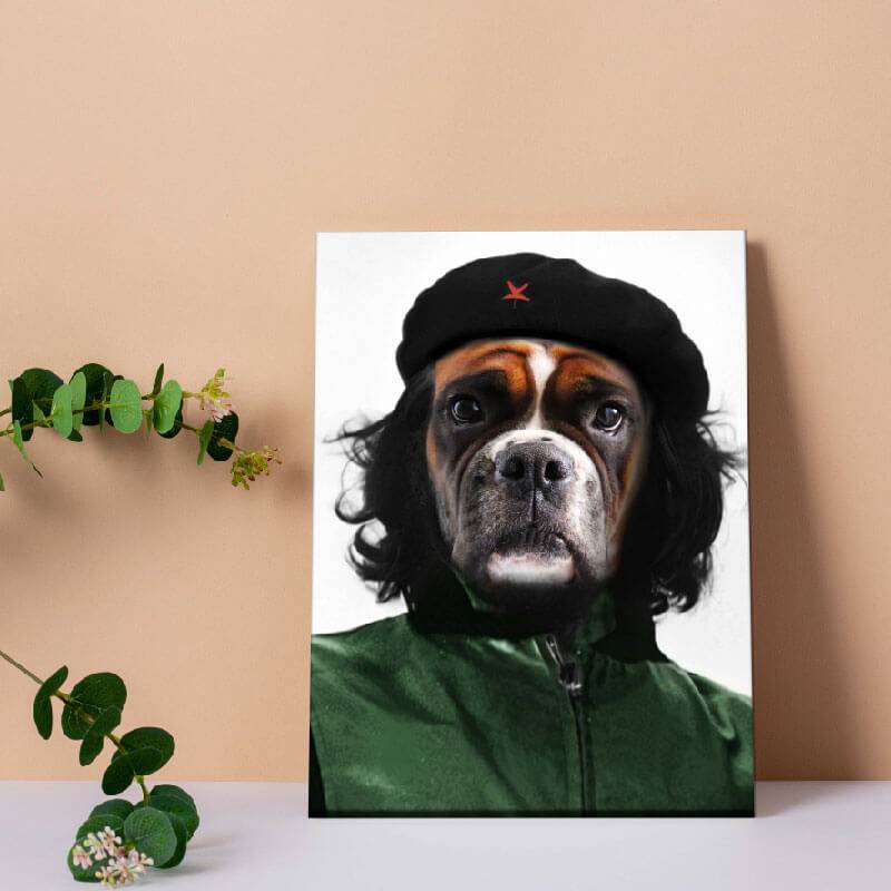 Heroic Guerrilla Fighter Custom Realistic Pet Portraits