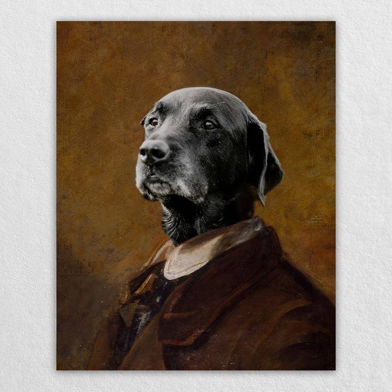 Traditional Dog Portrait Pet Painting Canvas