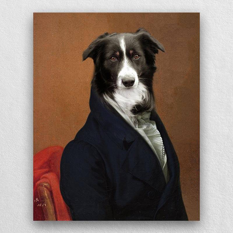 Renaissance Portraits Dog Cat Pet Portrait In Suit