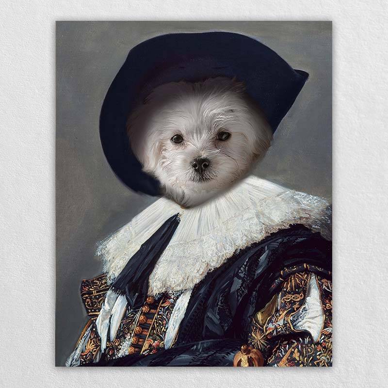 Cavalier Pet Royalty Portrait Baroque Dog Painting