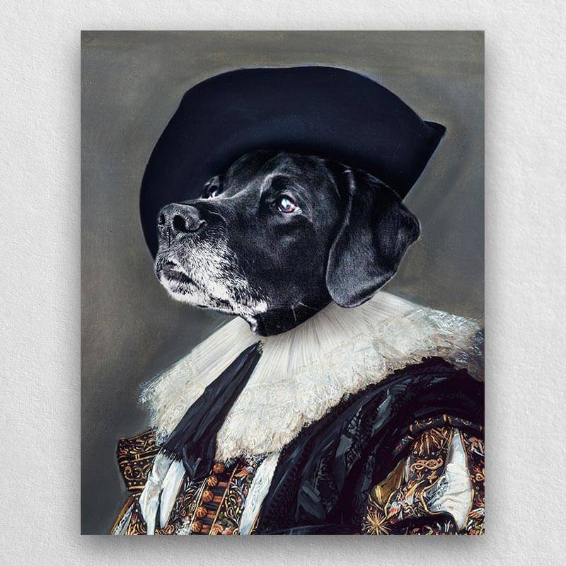 Cavalier Pet Royalty Portrait Baroque Dog Painting