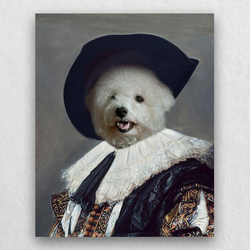 Cavalier Pet Royalty Portrait Baroque Dog Painting