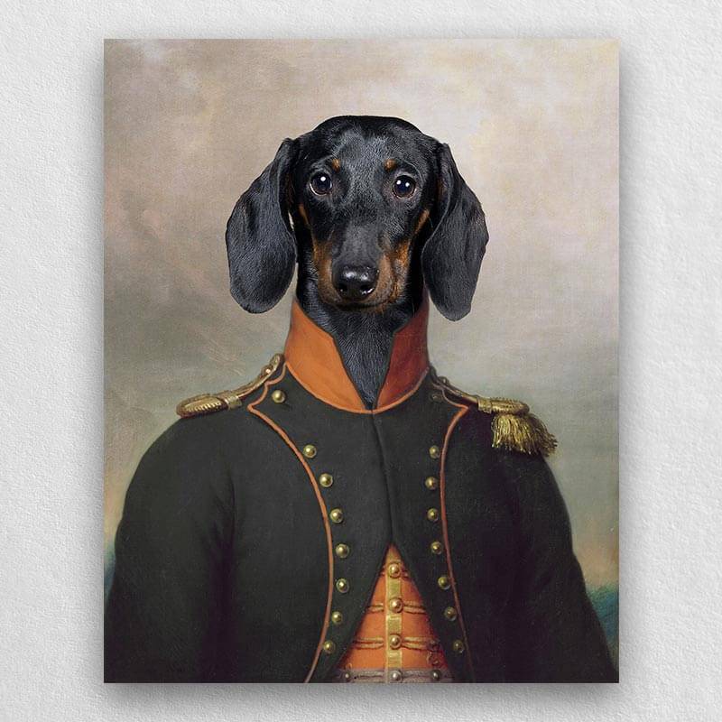 Admiral Of France Pet Custom Portrait Canvas Painting