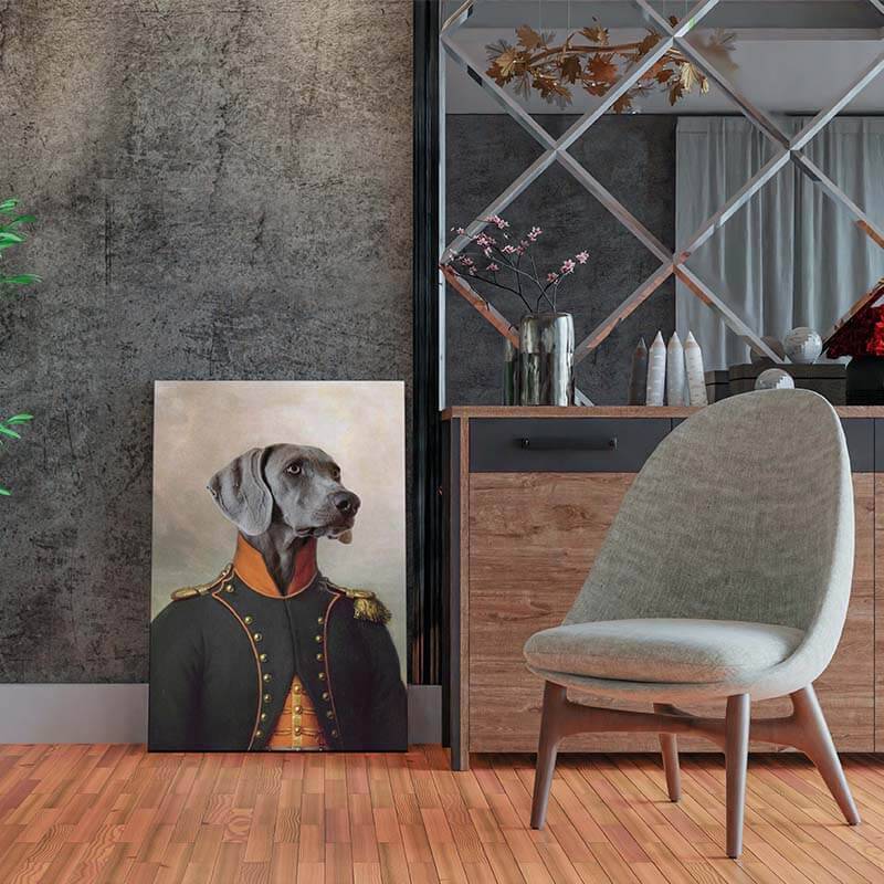 Admiral Of France Pet Custom Portrait Canvas Painting