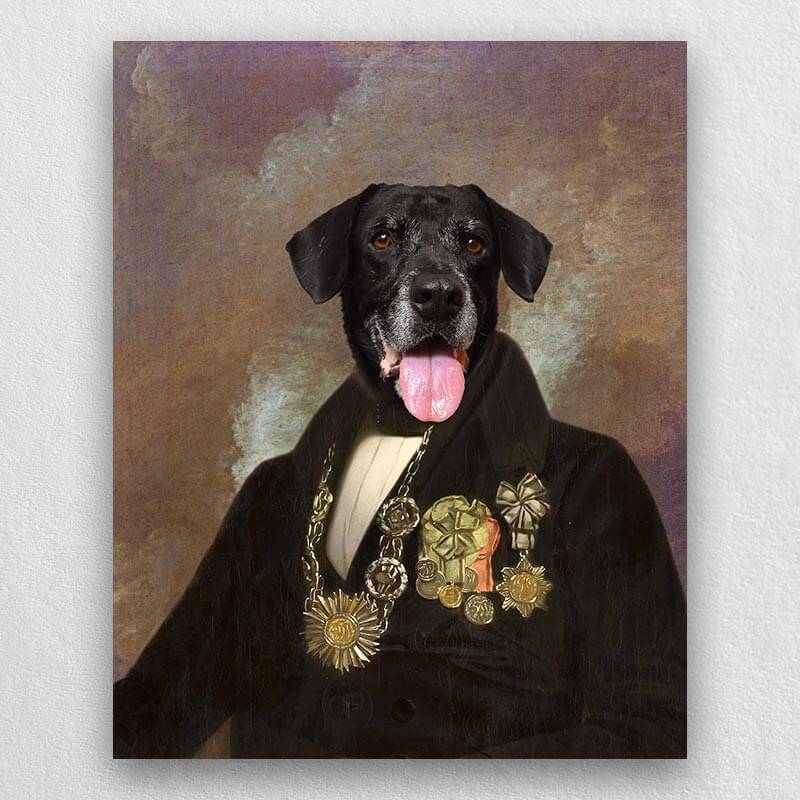 Military Portrait Pet Painting Custom Pet Portrait Art