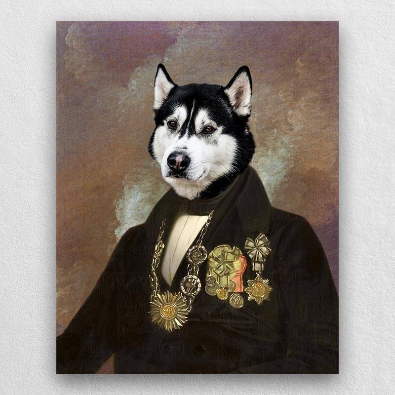 Military Portrait Pet Painting Custom Pet Portrait Art