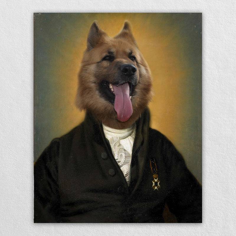 Jurist Custom Animal Painting Portrait Vintage Dog Painting