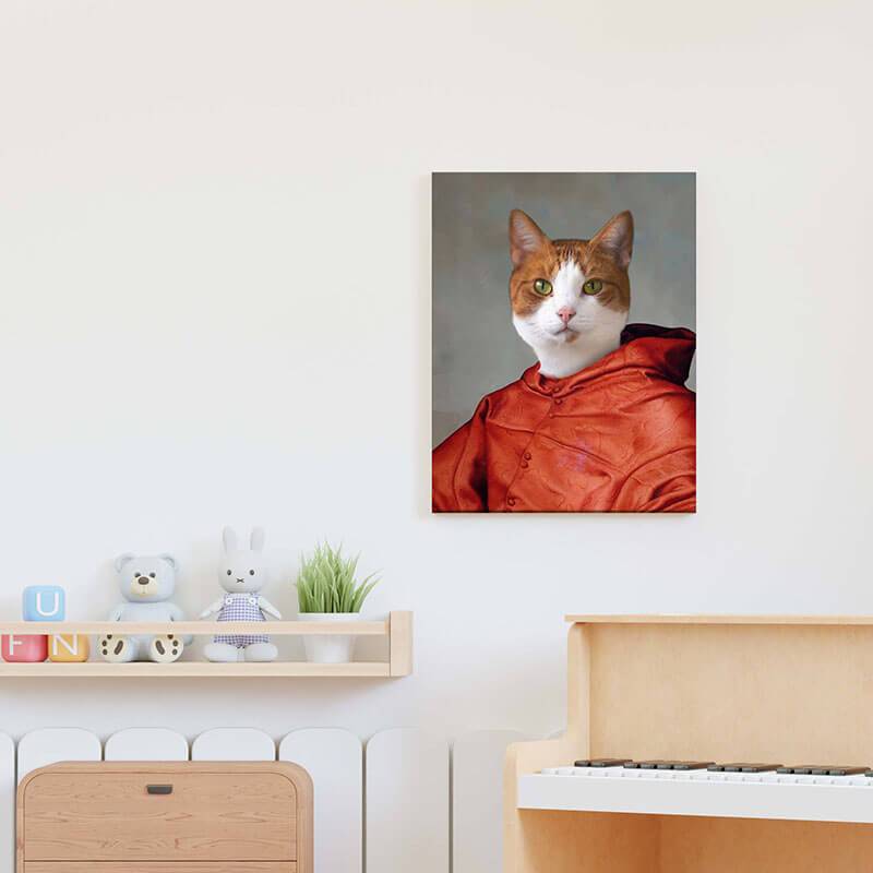 Cardinal Historical Pet Portraits Custom Pet Oil Paintings