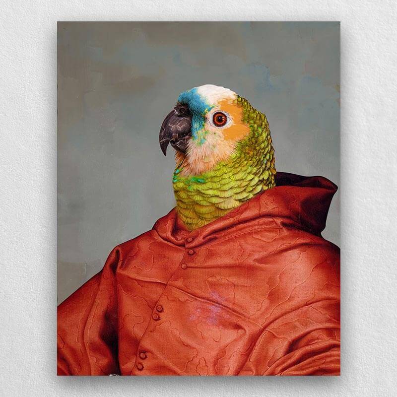 Cardinal Historical Pet Portraits Custom Pet Oil Paintings