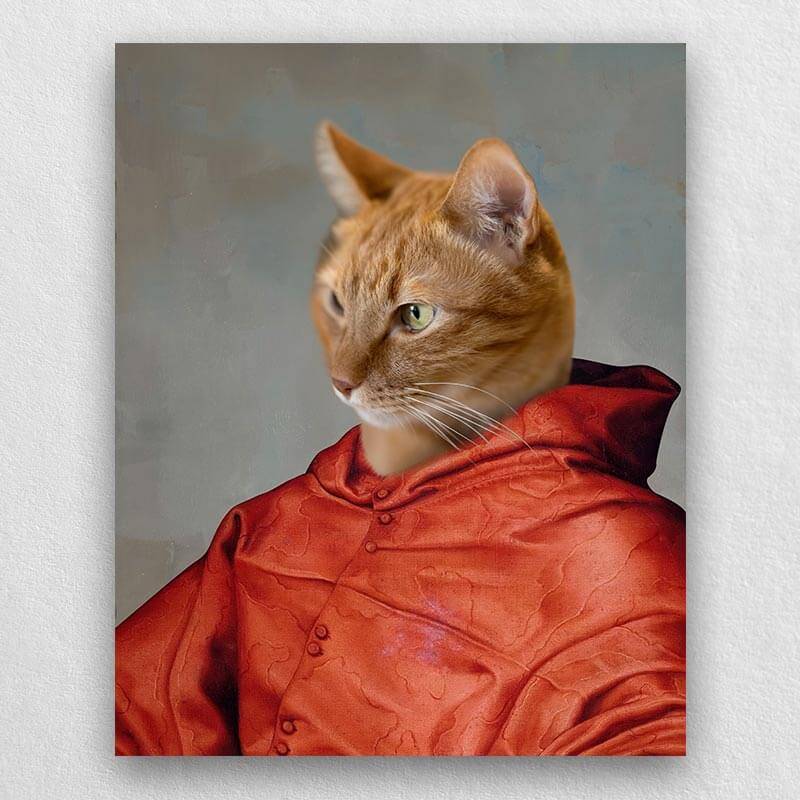 Cardinal Historical Pet Portraits Custom Pet Oil Paintings