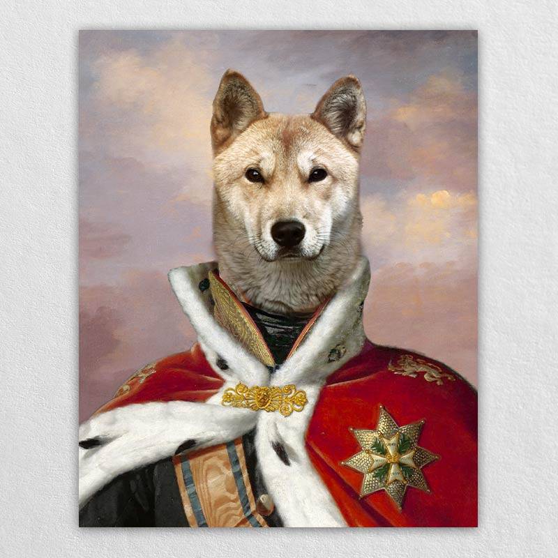 King Custom Royal Pet Portrait Dog Photo Portraits