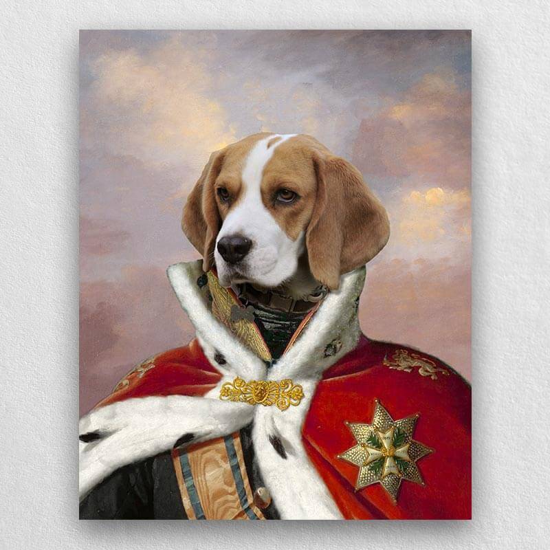 King Custom Royal Pet Portrait Dog Photo Portraits