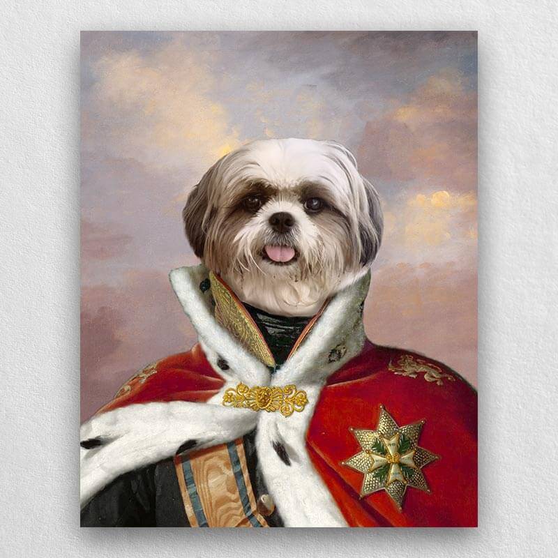 King Custom Royal Pet Portrait Dog Photo Portraits