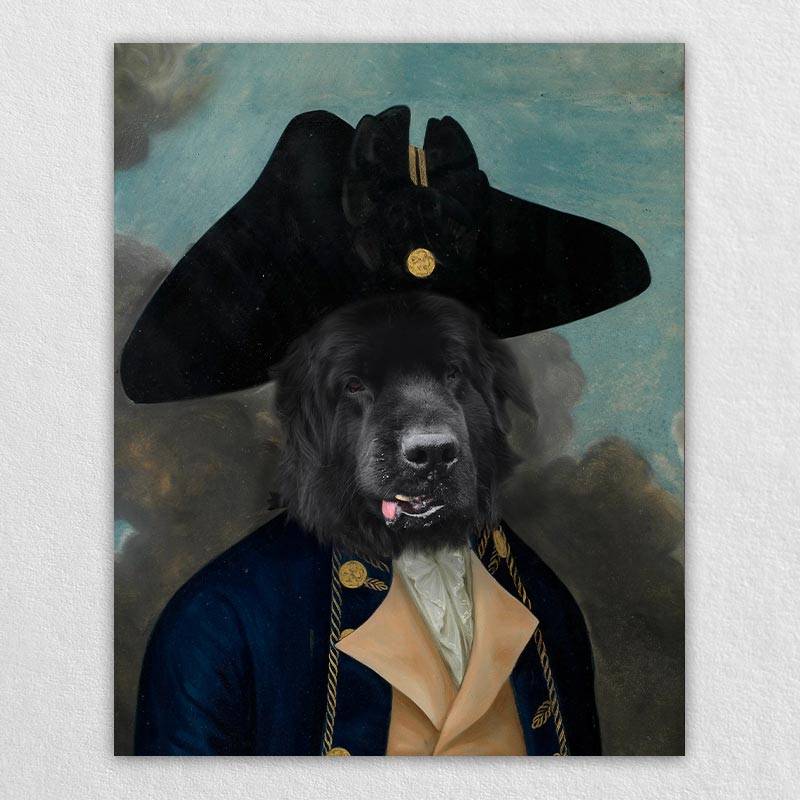 Captain Joseph Funny Pet Portrait Canvas Pets In Art