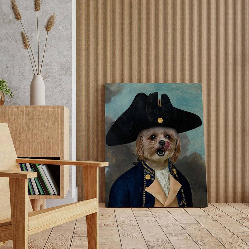 Captain Joseph Funny Pet Portrait Canvas Pets In Art