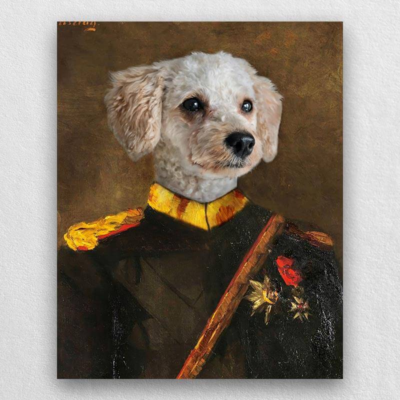 Commandant-General Custom Canvas Pet Portraits