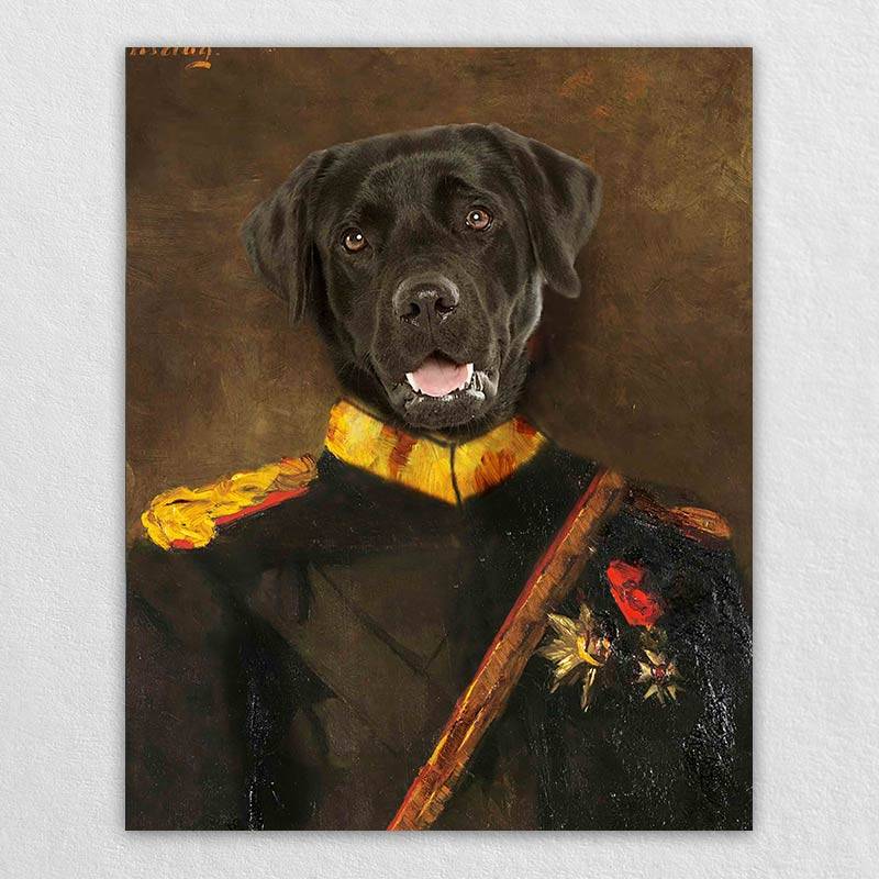 Commandant-General Custom Canvas Pet Portraits