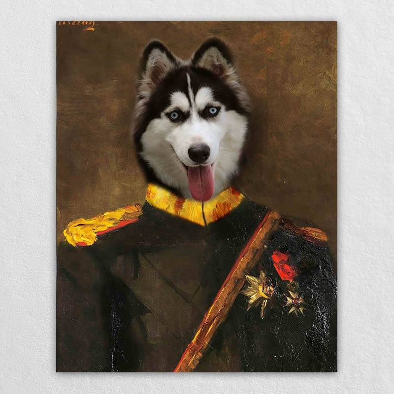 Commandant-General Custom Canvas Pet Portraits