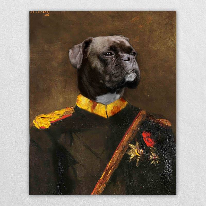 Commandant-General Custom Canvas Pet Portraits