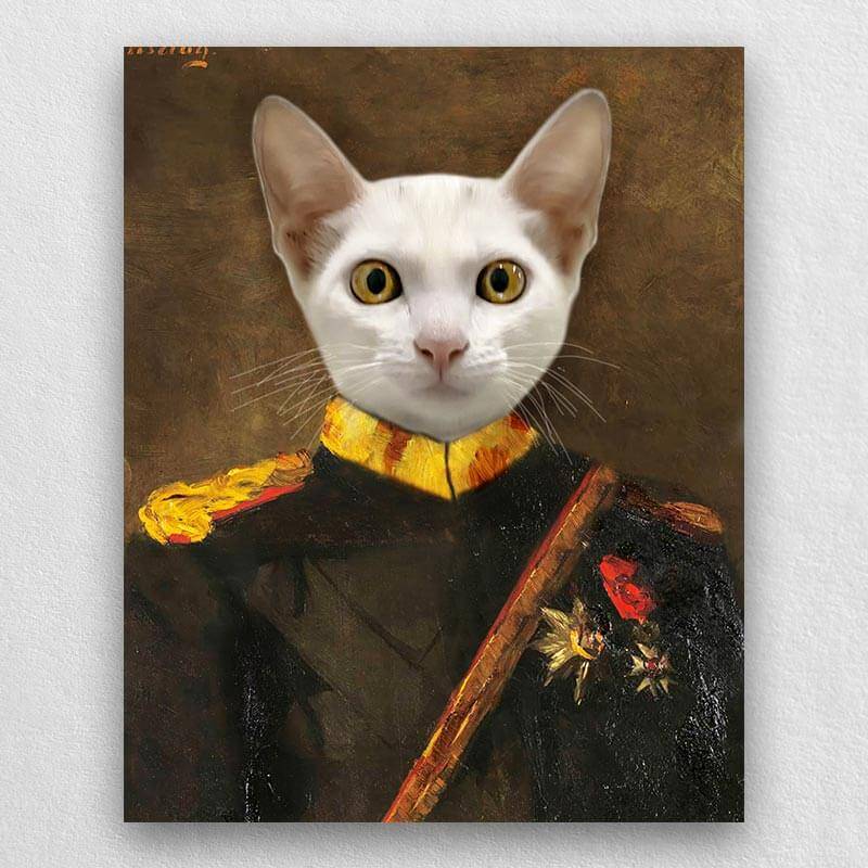 Commandant-General Custom Canvas Pet Portraits