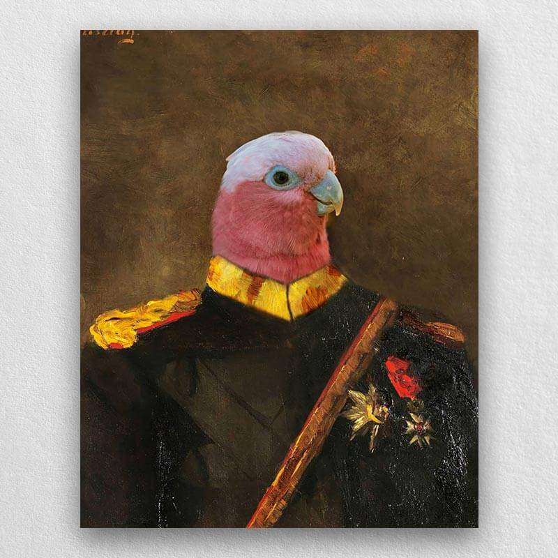 Commandant-General Custom Canvas Pet Portraits