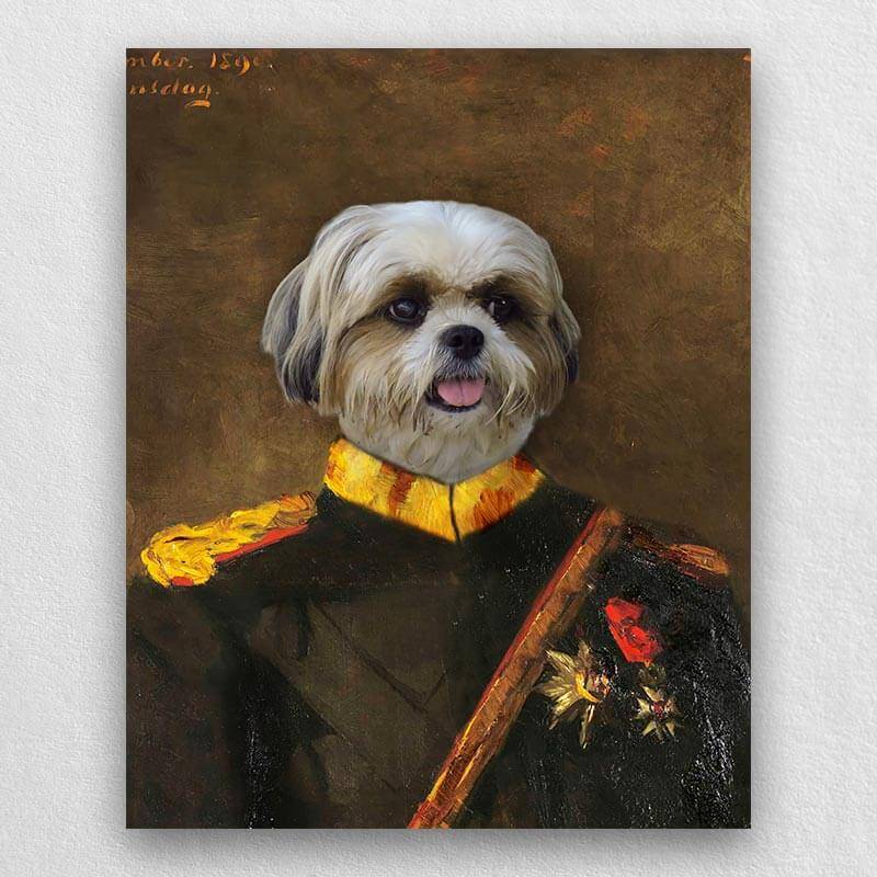 Commandant-General Custom Canvas Pet Portraits