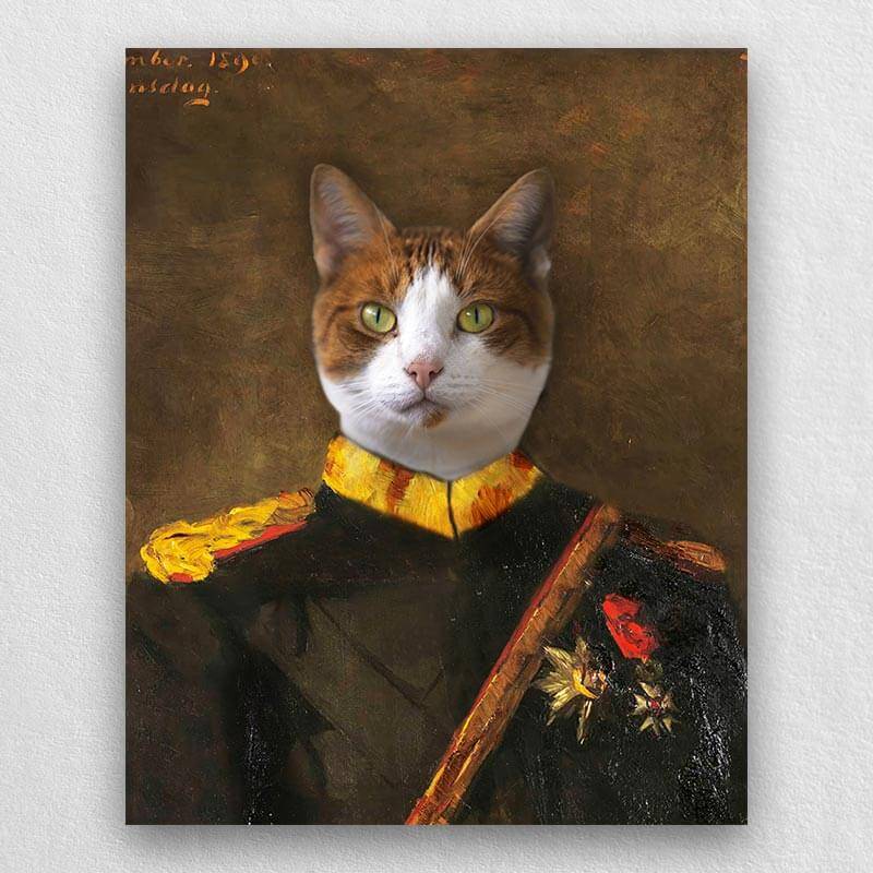 Commandant-General Custom Canvas Pet Portraits