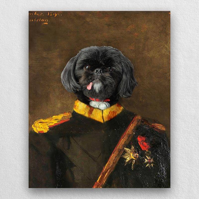 Commandant-General Custom Canvas Pet Portraits